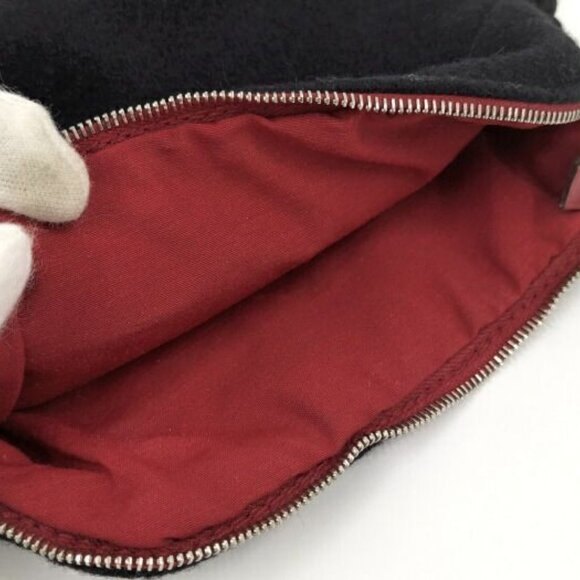 Hermes Bolide Pouch 20 Handbag Wool Black - Picture 7 of 8